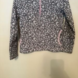 Girl's Pink cheetah print sweater